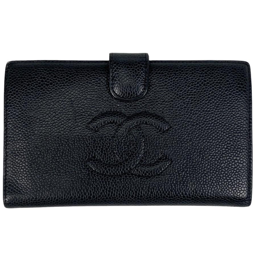 CHANEL シャネル ココマーク 二つ折り長財布 がま口 長財布 CHANEL シャネル ココマーク 二つ折り長財布 がま口 長財布
