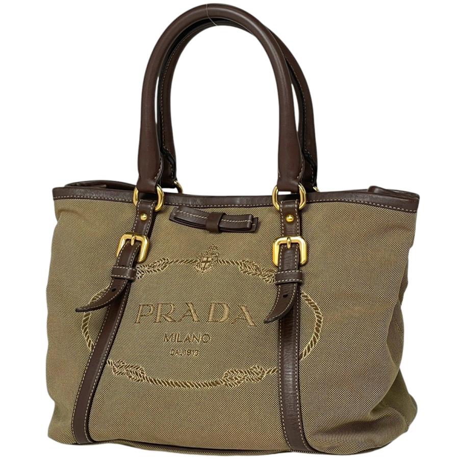 PRADA プラダ ロゴ ジャガード トートバッグ 2WAY ショルダー PRADA プラダ ロゴ ジャガード トートバッグ 2WAY ショルダー