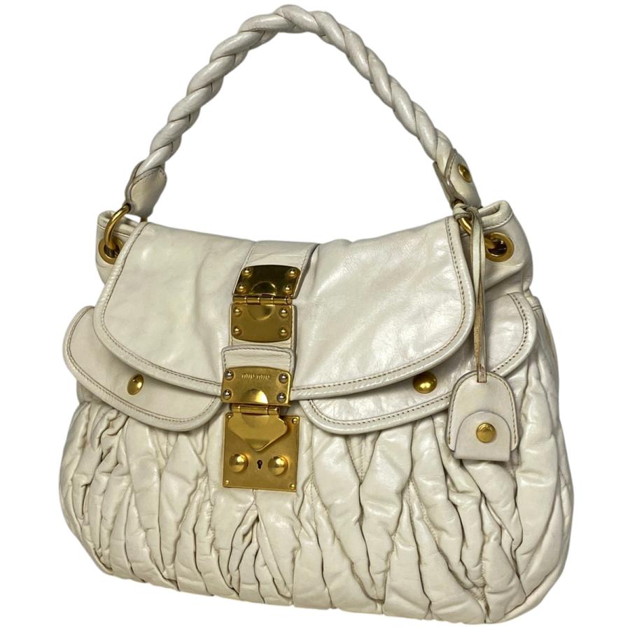 MIU MIU アイボリー ハンドバッグショルダーバッグ