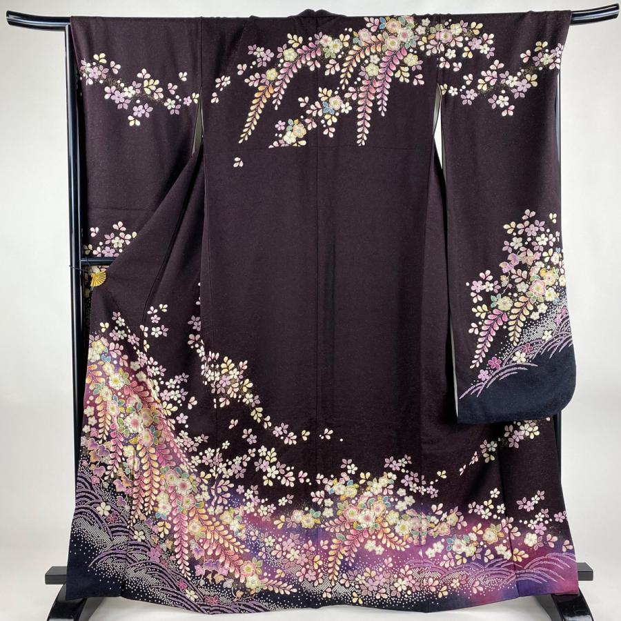 振袖 身丈165.5cm 裄丈68.5cm L 袷 徳永正峰 落款あり 辻が花 金通し  