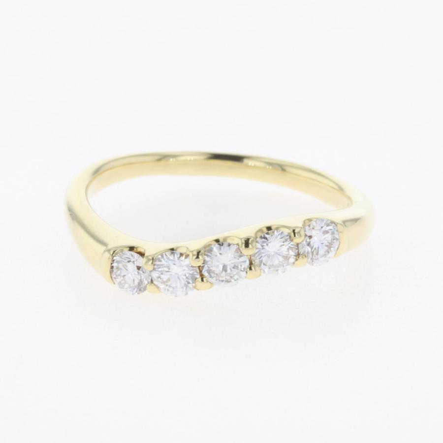 メレダイヤ デザインリング YG イエローゴールド 指輪 リング 12.5号  