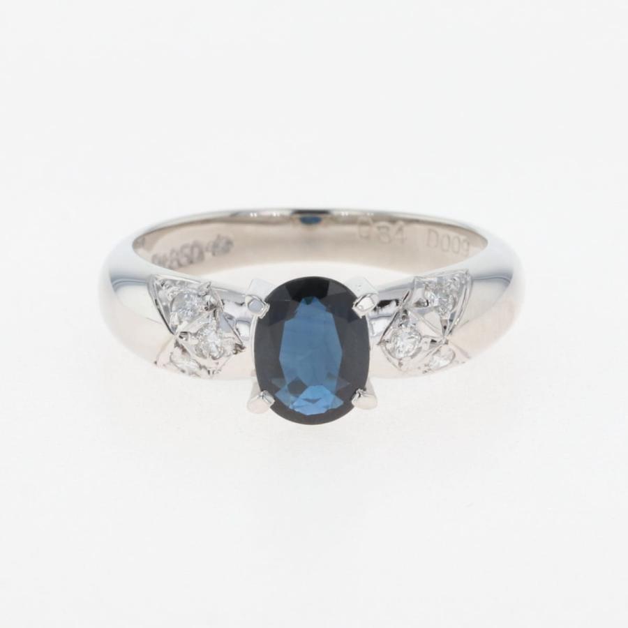 サファイア デザインリング プラチナ 指輪 ダイヤモンド リング Pt850