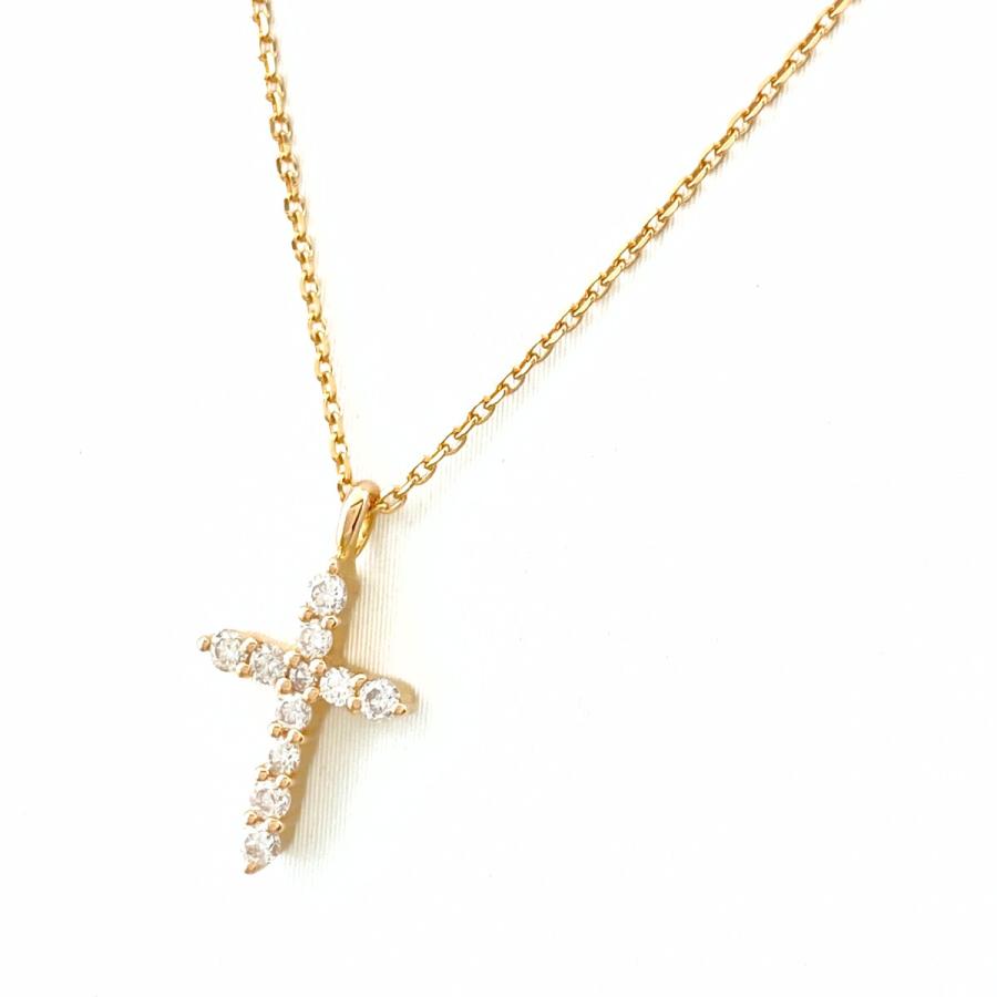 ヨンドシー 4℃ クロスモチーフ デザインネックレス PG ピンクゴールド