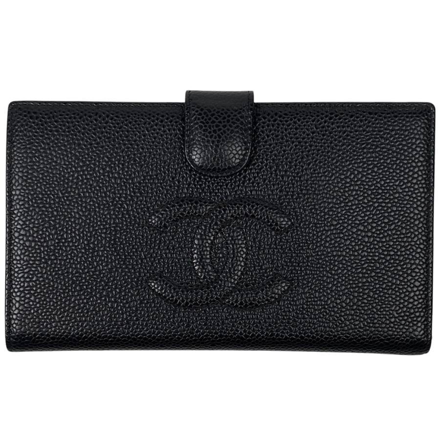CHANEL シャネル ココマーク 二つ折り長財布 がま口 二つ折り財布
