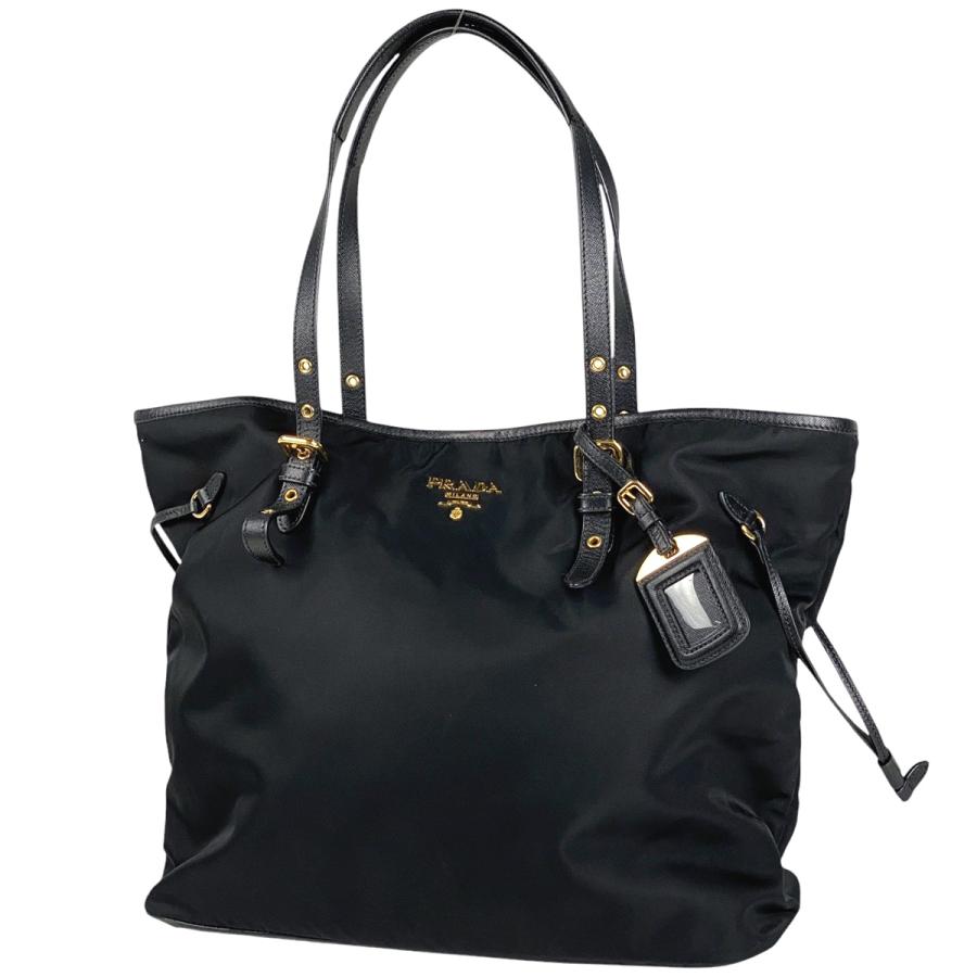 PRADA プラダ ロゴ トートバッグ 肩掛け ナイロン ネロ(ブラック  