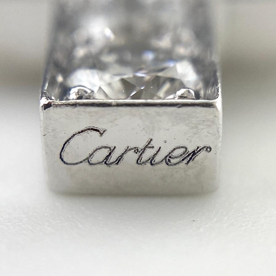 美品　Cartier　カルティエ ダイヤ ロゴチャーム　ネックレス CARTIER カルティエ ロゴ ドゥーブル C ダイヤモンド ネックレス
