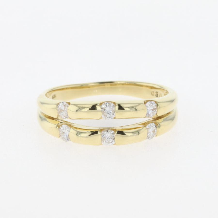 メレダイヤ デザインリング YG イエローゴールド 指輪 リング 10.5号  