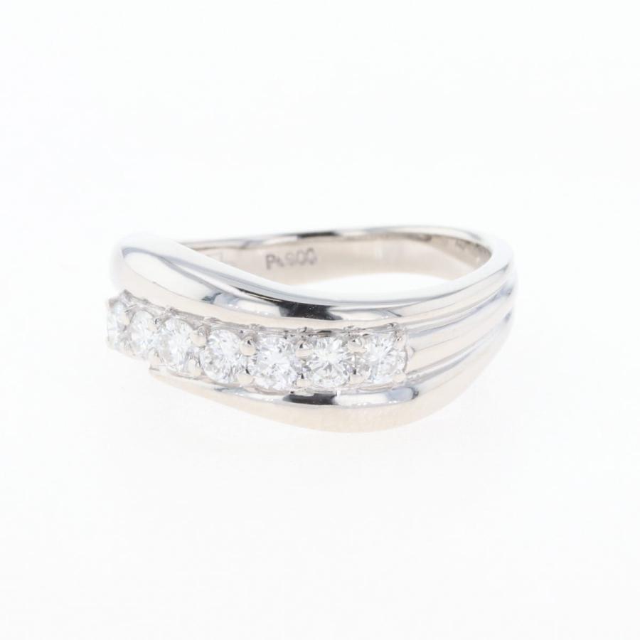 メレダイヤ デザインリング プラチナ 指輪 リング 12.5号 Pt900  