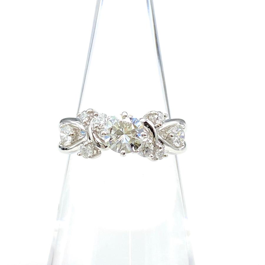 VERITE ダイヤモンド デザインリング プラチナ 指輪 メレダイヤ リング  