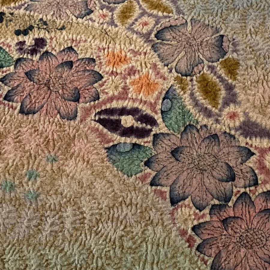 開き名古屋帯 美品 逸品 落款あり 水野保 共箱付き 辻が花