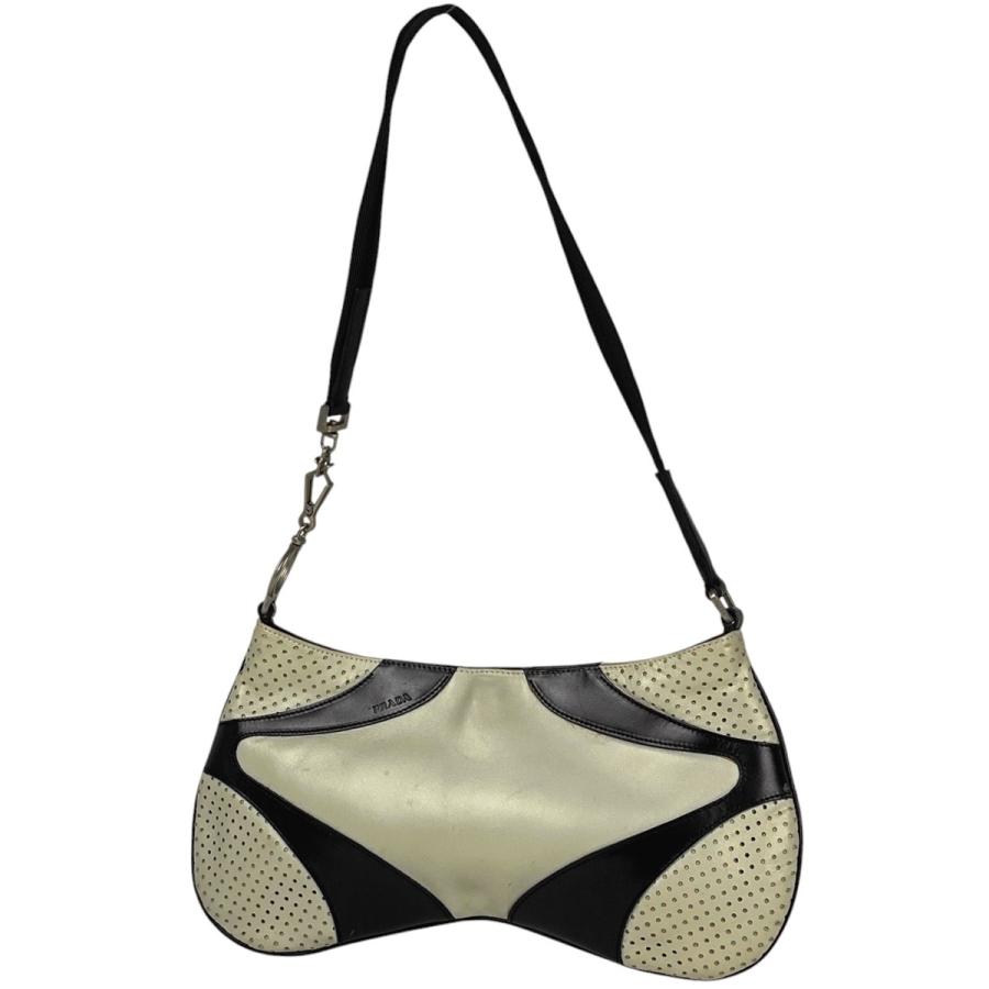 PRADA プラダ ロゴ ショルダーバッグ パンチング レザー PRADA プラダ ロゴ ショルダーバッグ パンチング レザー