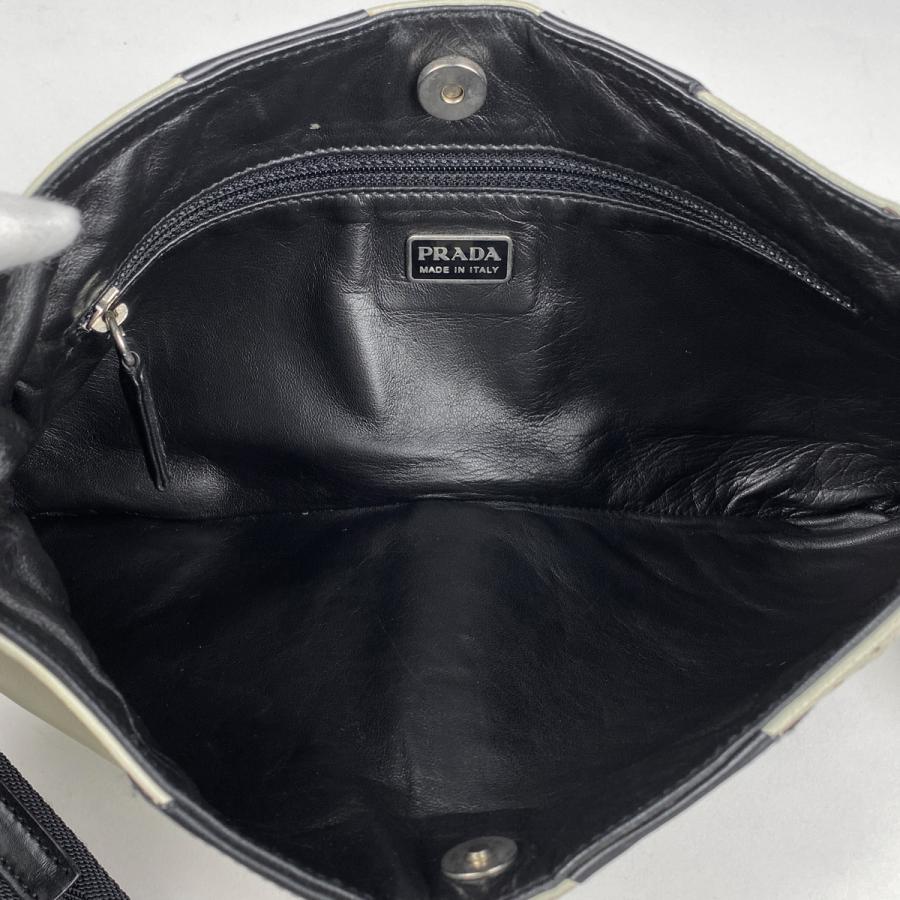 PRADA プラダ ロゴ ショルダーバッグ パンチング レザー PRADA プラダ ロゴ ショルダーバッグ パンチング レザー