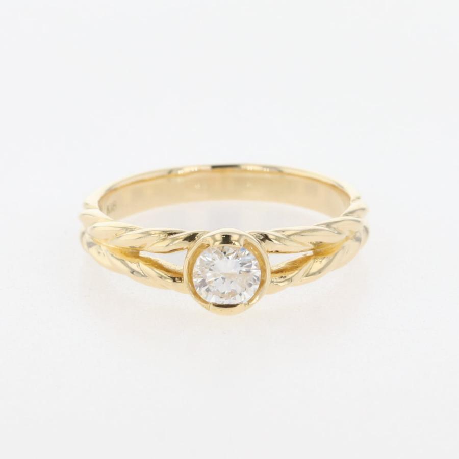 ダイヤモンド デザインリング YG イエローゴールド 指輪 リング 13号  