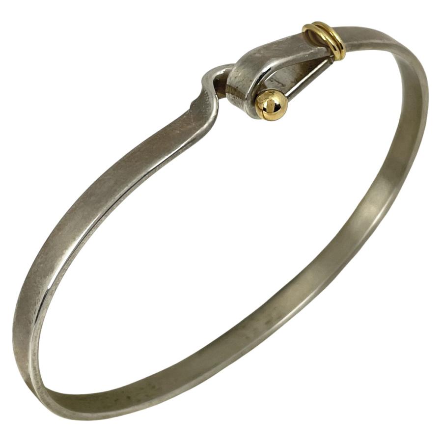 【美品】ティファニー フックアンドアイ バングル ブレスレット 925/750 TIFFANY&Co.（ティファニー） フック＆アイ ブレスレット 腕輪