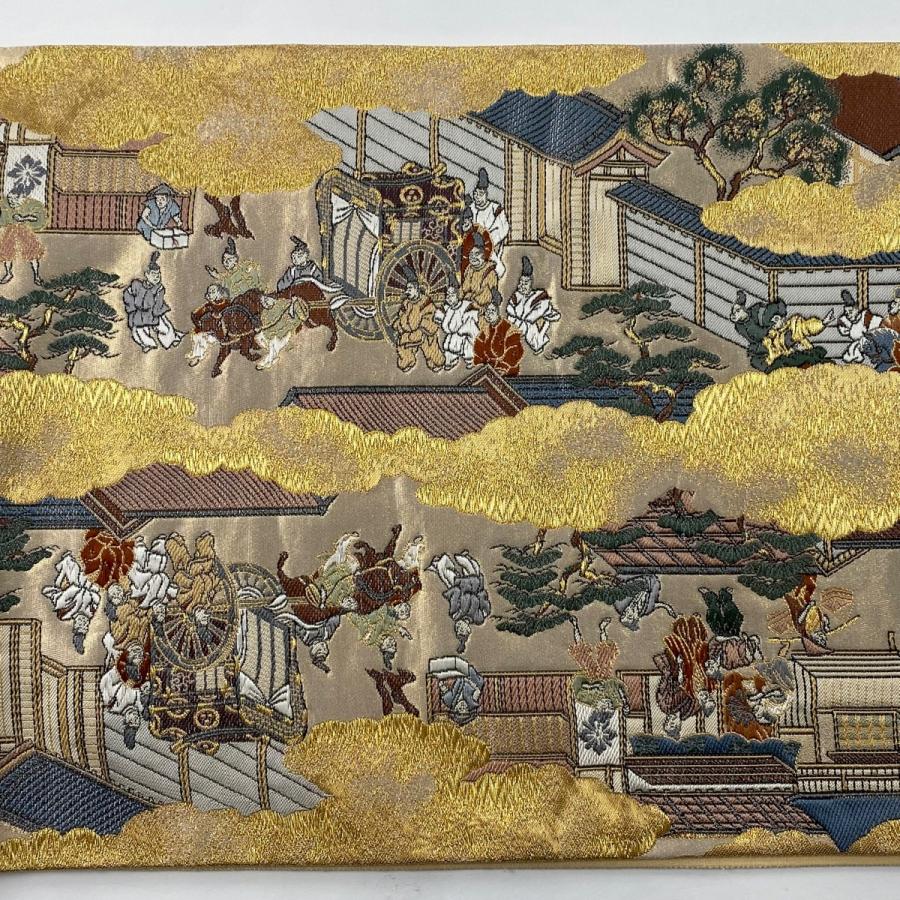 袋帯 秀品 落款あり 東京博物館 舟木家旧蔵本洛中洛外図 南蛮人 袋帯 秀品 落款あり 東京博物館 舟木家旧蔵本洛中洛外図 南蛮人