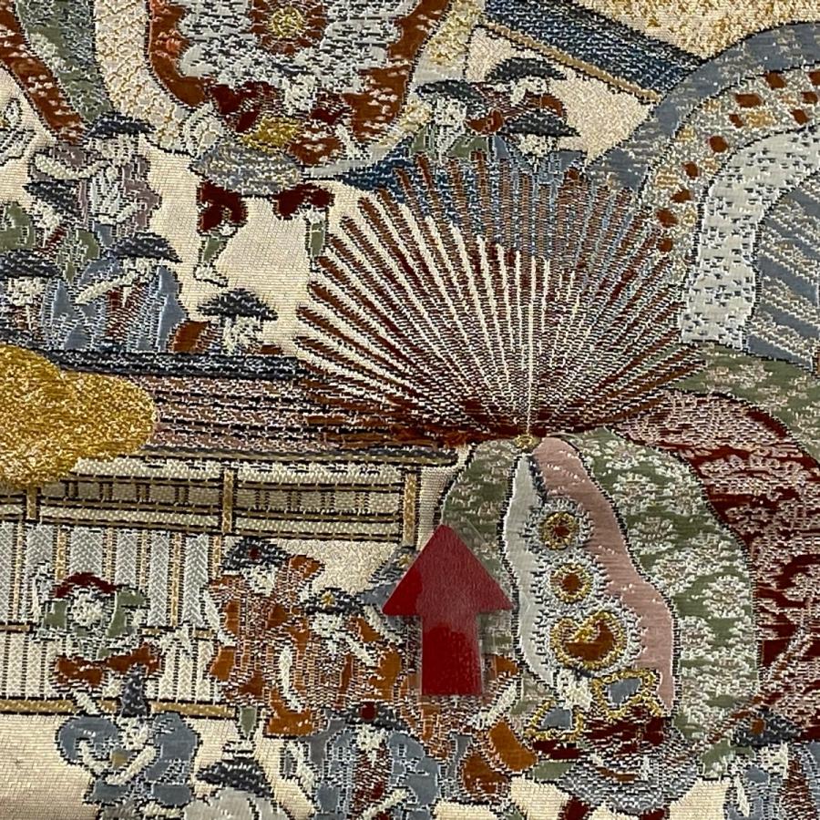 袋帯 秀品 落款あり 東京博物館 舟木家旧蔵本洛中洛外図 南蛮人 袋帯 秀品 落款あり 東京博物館 舟木家旧蔵本洛中洛外図 南蛮人