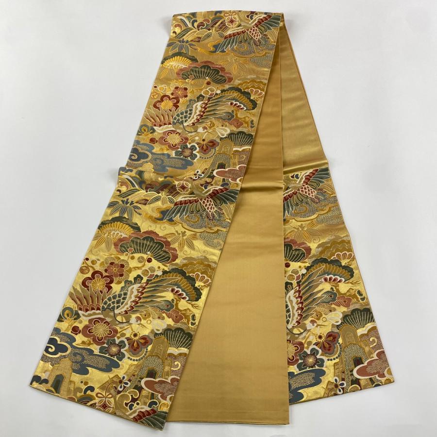 振袖 身丈158.5cm 裄丈64.5cm M 袷 袋帯フルセット 牡丹 桜 金糸 振袖 身丈158.5cm 裄丈64.5cm M 袷 袋帯フルセット 牡丹 桜 金糸