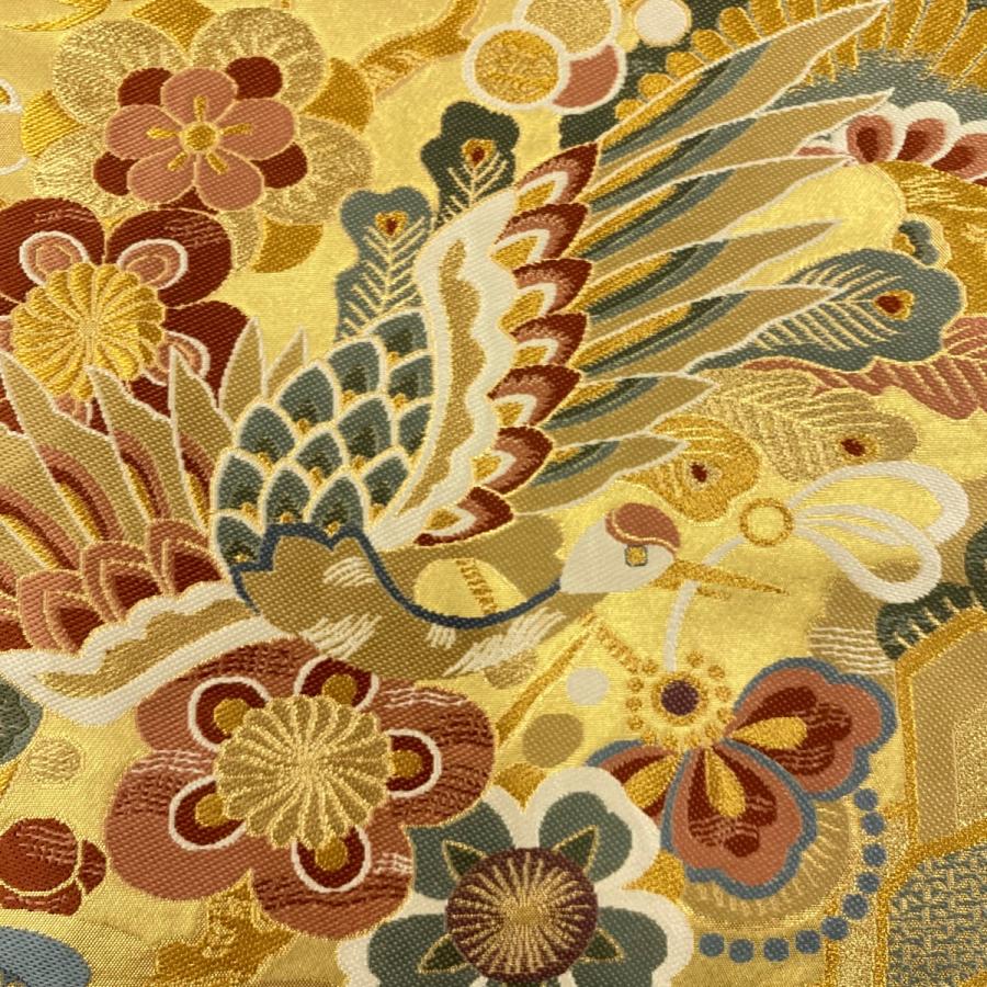 振袖 身丈158.5cm 裄丈64.5cm M 袷 袋帯フルセット 牡丹 桜 金糸 振袖 身丈158.5cm 裄丈64.5cm M 袷 袋帯フルセット 牡丹 桜 金糸
