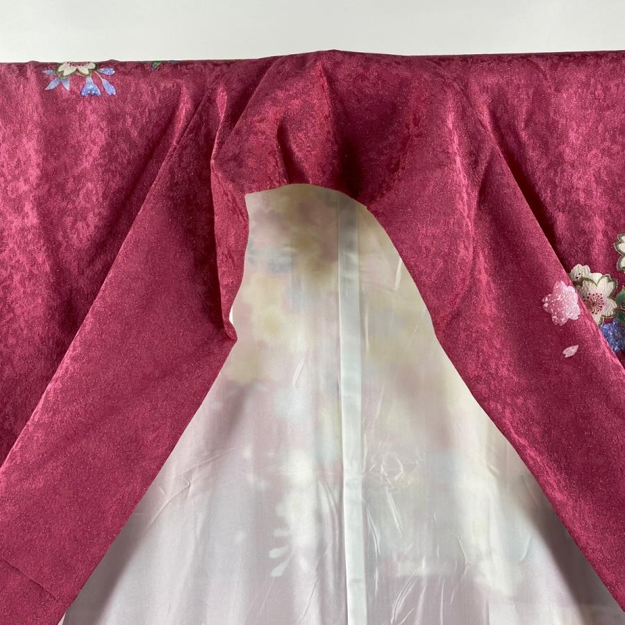 振袖用 長襦袢 ピンク 虹色牡丹 身丈136 裄丈67 袖丈112 トール 美品 振袖用 長襦袢 ピンク 虹色牡丹 身丈136 裄丈67 袖丈112 トール