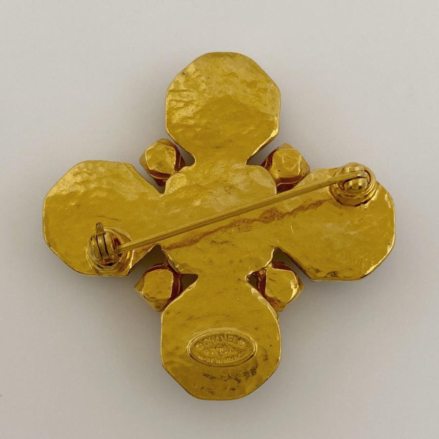 シャネル ブローチ ゴールド 美品 ココマーク GP 中古 CHANEL CHANEL シャネル ココマーク ブローチ GP ゴールド レディース