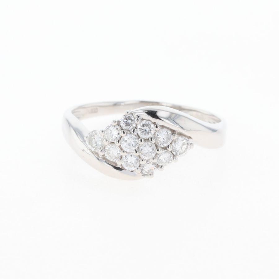 メレダイヤ デザインリング プラチナ 指輪 リング 16.5号 Pt900  