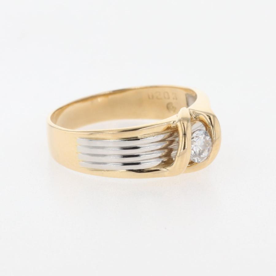 K18 ダイヤモンドファッションデザインリング 新品未使用 ファッションリング】PT900/K18/ダイヤモンド/#12.5 コンビ