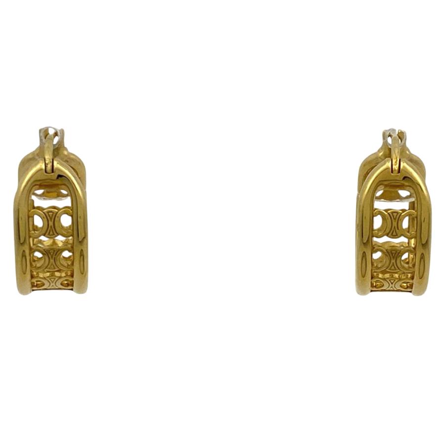 CELINE セリーヌ トリオンフ ピアス GP ゴールド レディース 中古  