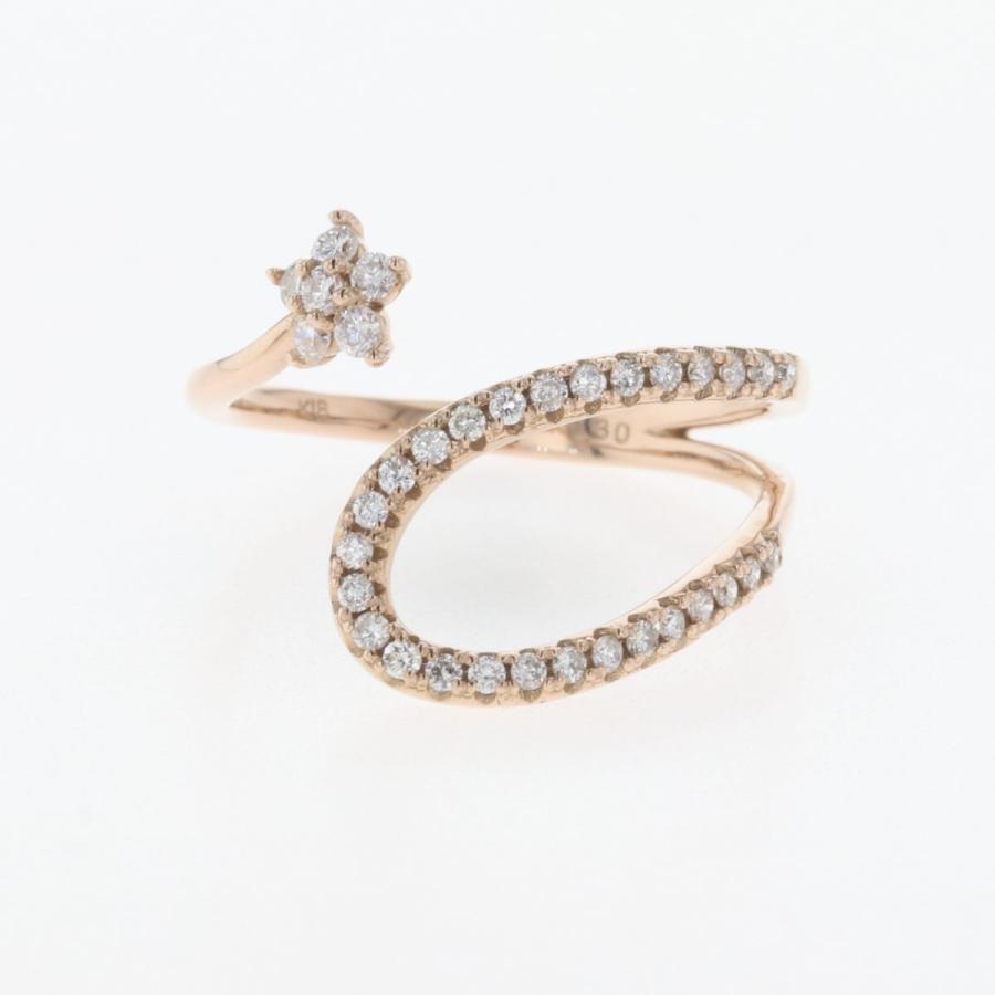 K18 リング　PG ダイアモンド　13号 K18 リングPG ダイアモンド13号