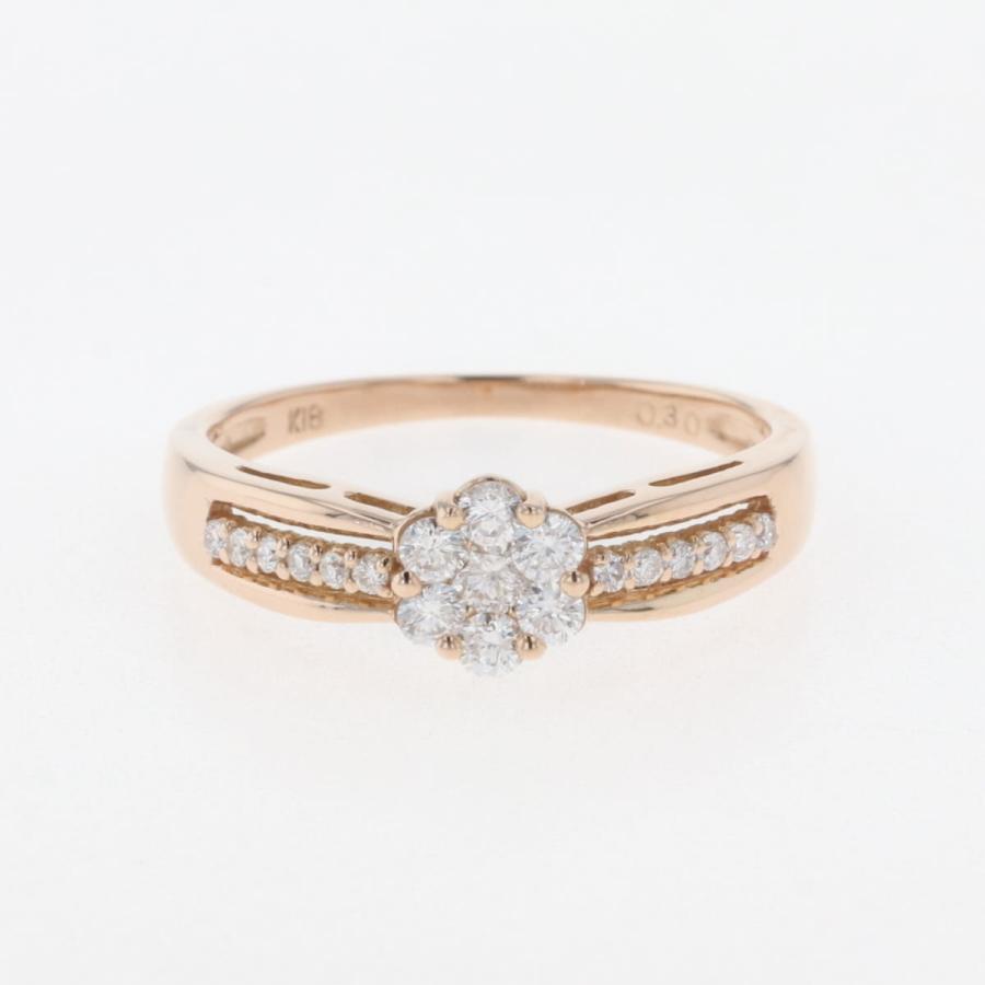 メレダイヤ デザインリング PG ピンクゴールド 指輪 リング 11.5号 K18  