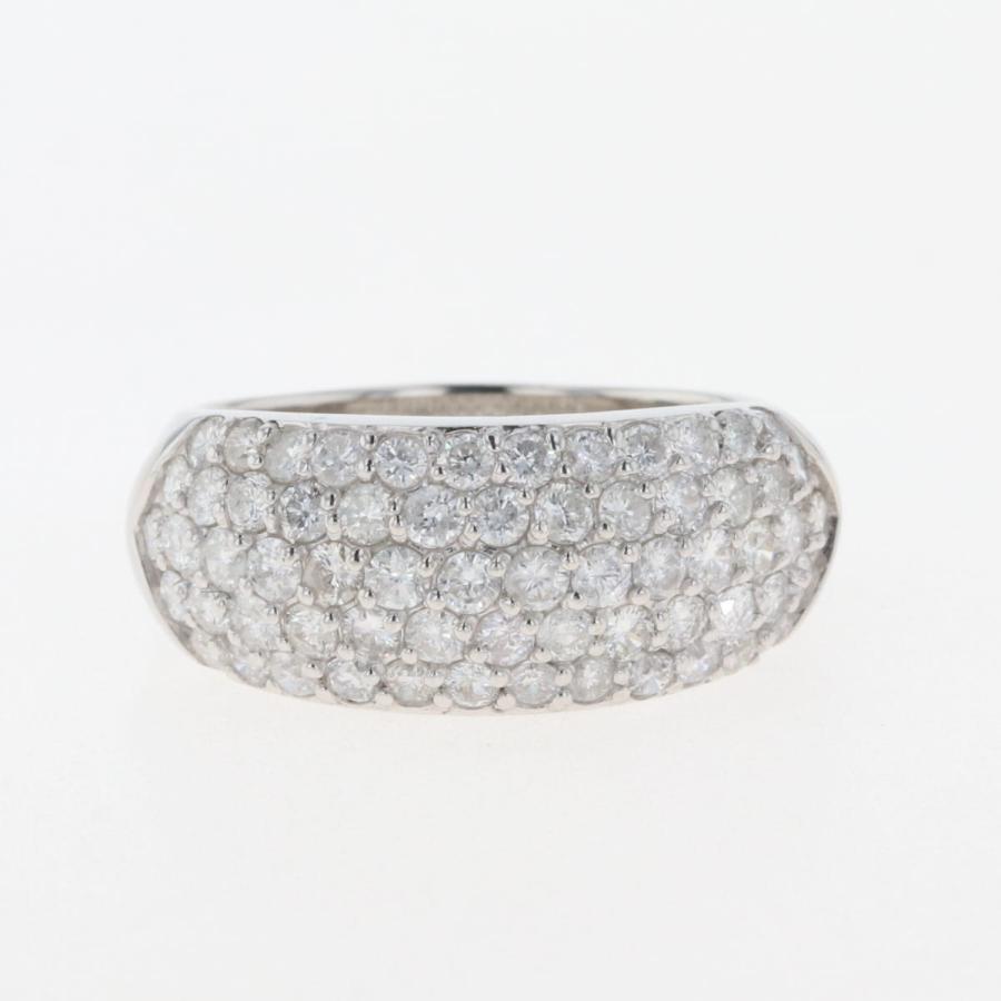 メレダイヤ デザインリング プラチナ 指輪 リング 17号 Pt900  