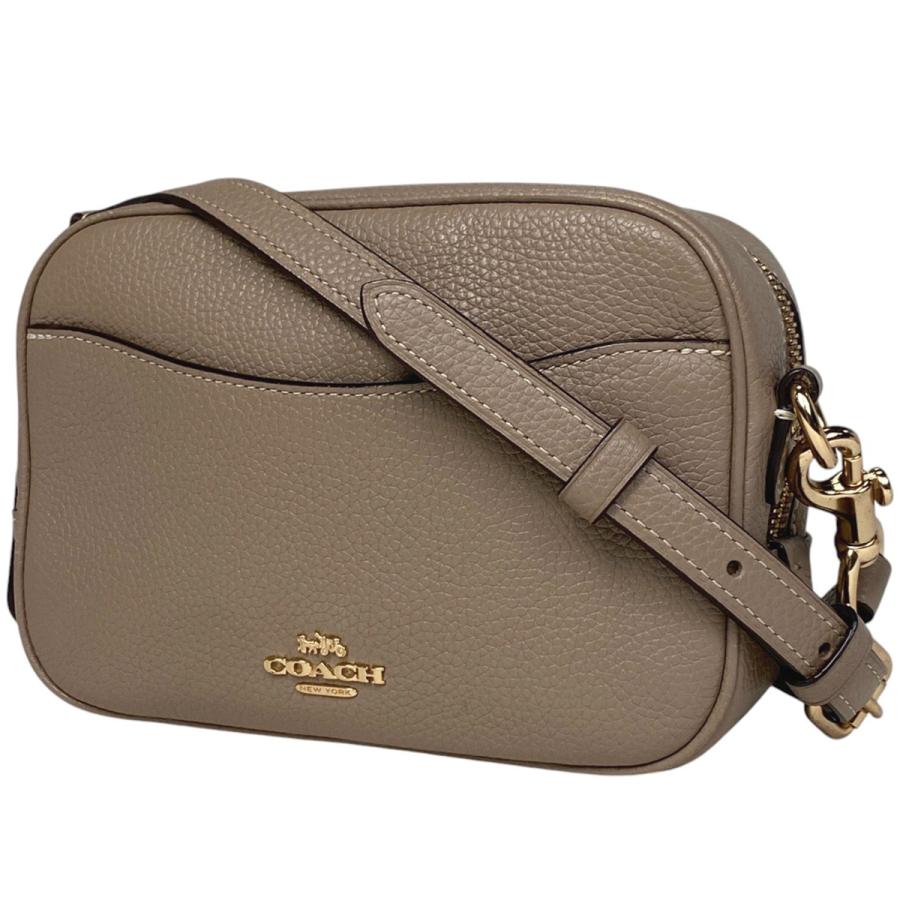 COACH コーチ ロゴ ショルダーバッグ レザー グレージュ 88210 