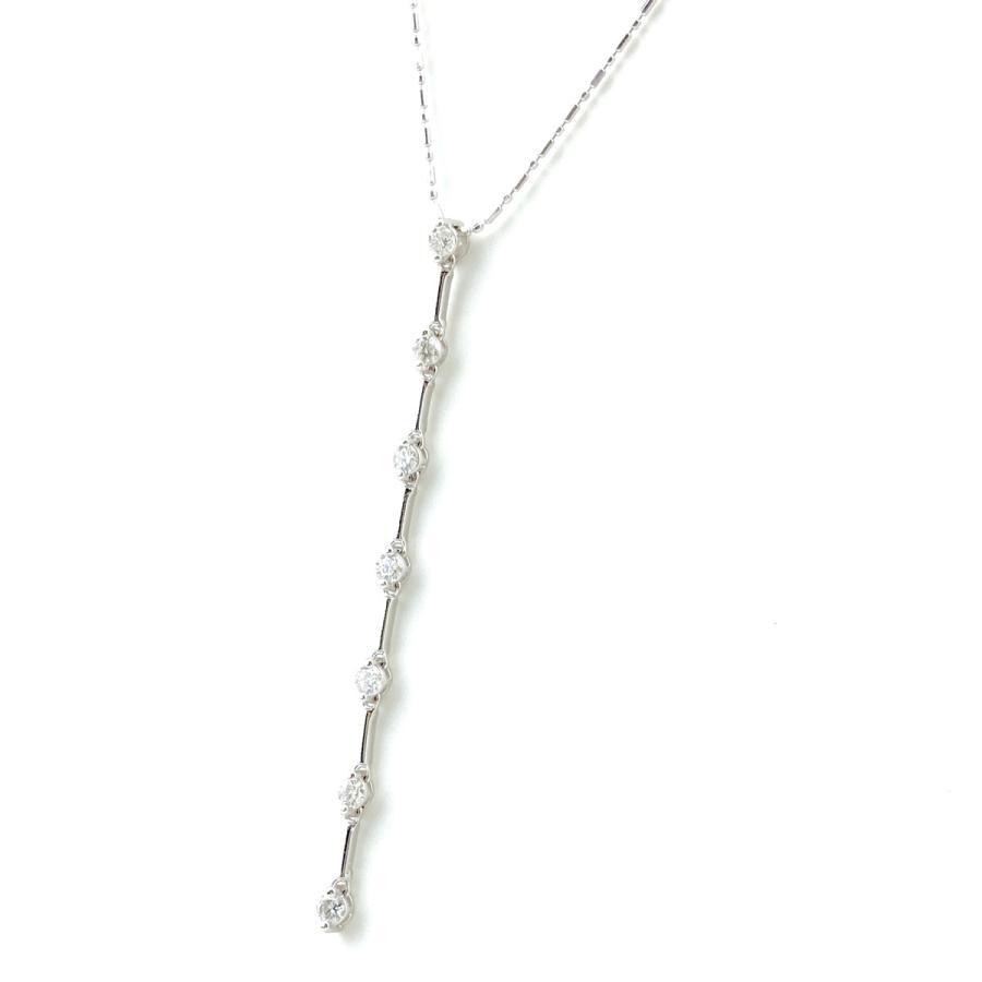 メレダイヤ デザインネックレス WG ホワイトゴールド ペンダント  