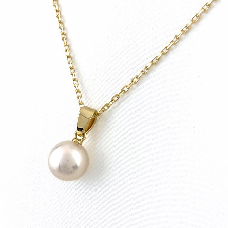MIKIMOTO ミキモト パール デザインネックレス YG イエローゴールド 