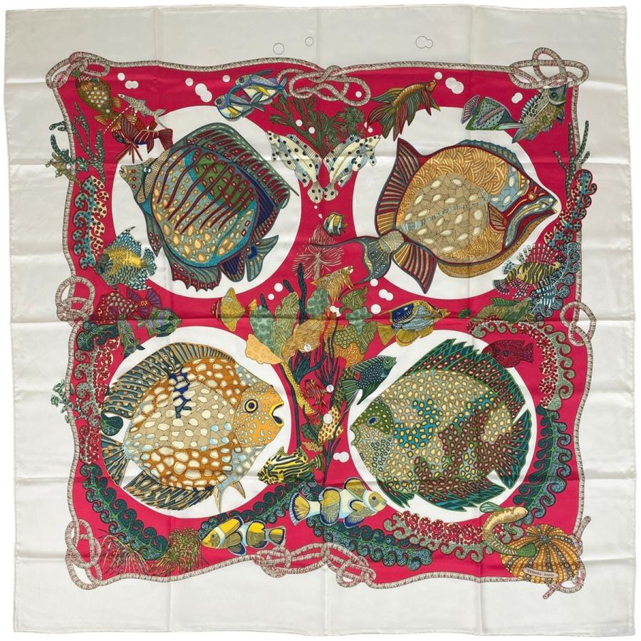 HERMES（エルメス） カレ 90 grands founds 深海 スカーフ シルク