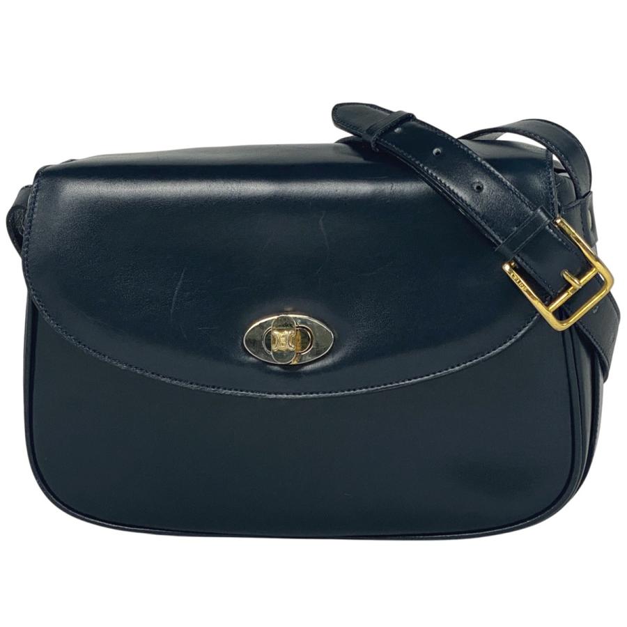 CELINE セリーヌ ブラゾン ショルダーバッグ ターンロック レザー  