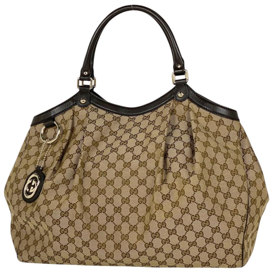 GUCCI グッチ GG柄 トートバッグ ハンドバッグ GGキャンバス ベージュ