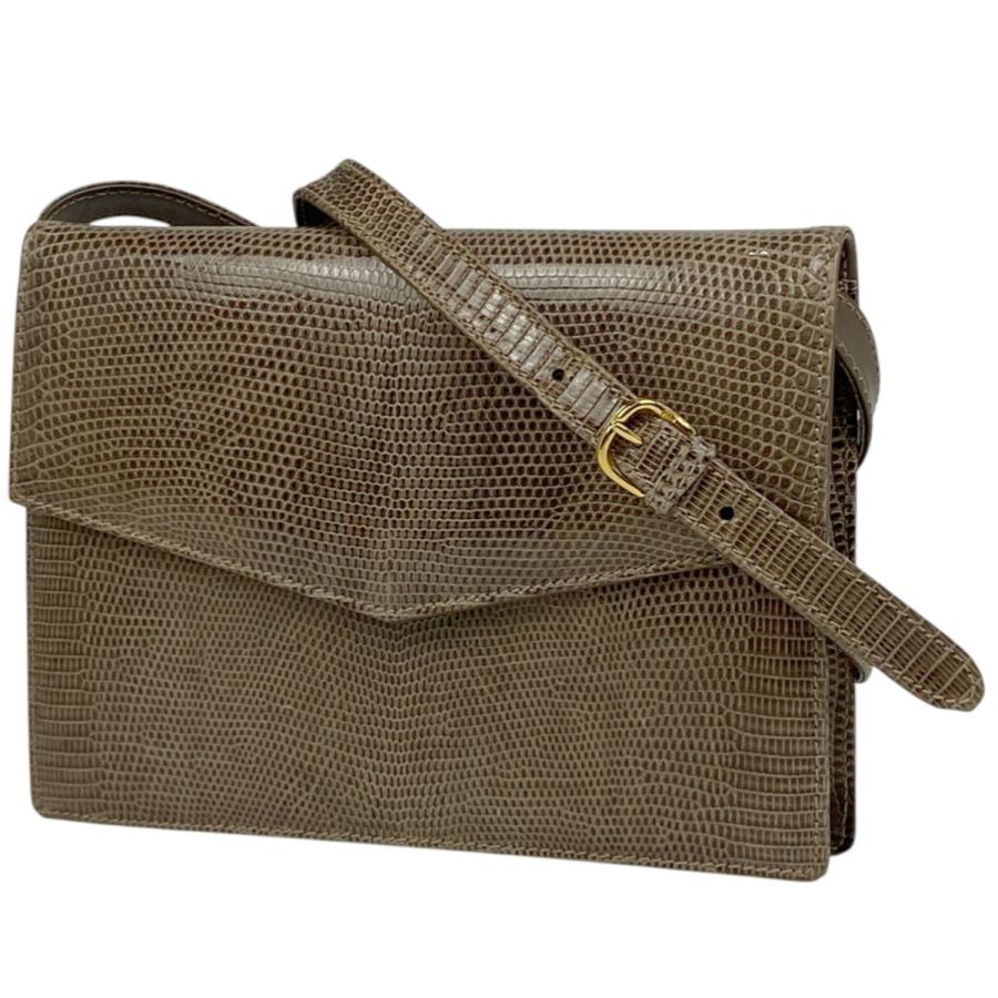 GUCCI グッチ ブラウンレザー フラップ式ショルダーバッグ オールドグッチ