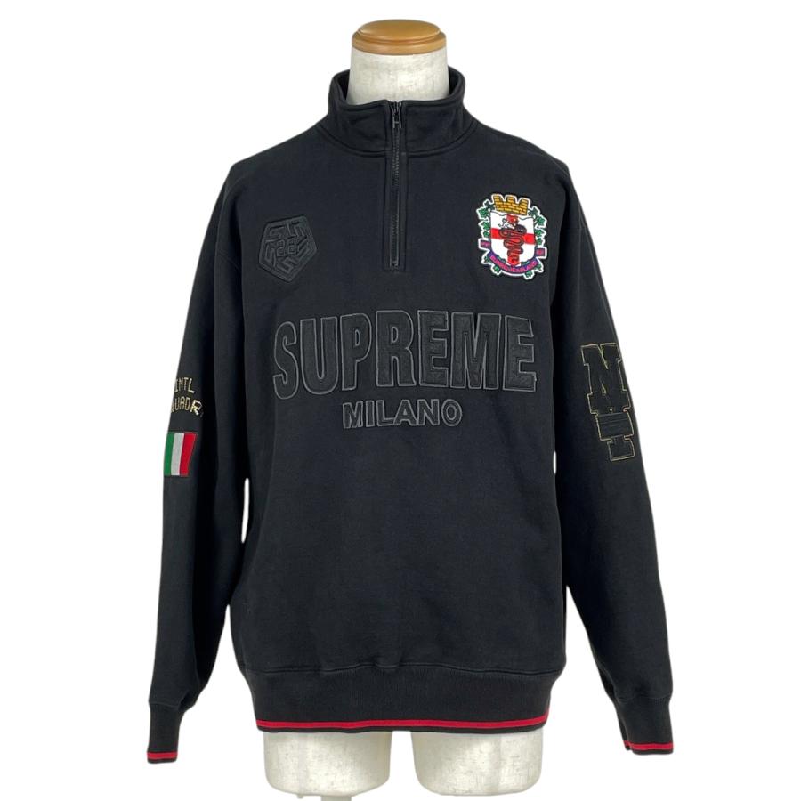 Supreme（シュプリーム） ロゴ プルオーバー ワッペン ハーフジップ