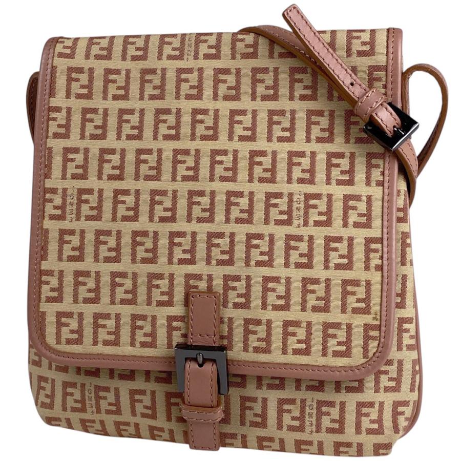 Fendi ショルダーバッグ ベージュ キャンバス FENDI] ベージュ キャンバス ショルダーバッグ