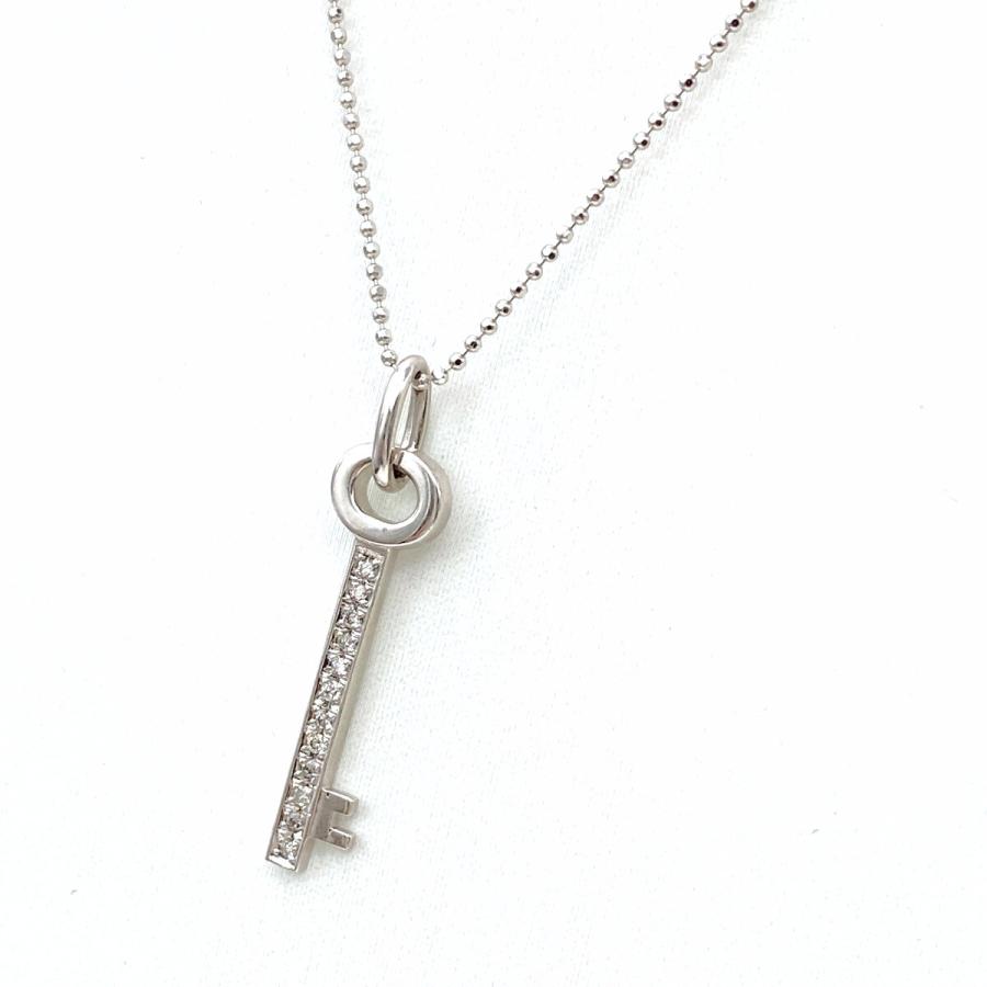 ヨンドシー 4℃ キーモチーフ デザインネックレス WG ホワイトゴールド