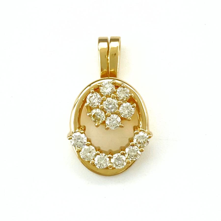 メレダイヤ ペンダントトップ YG イエローゴールド K18 ダイヤモンド  