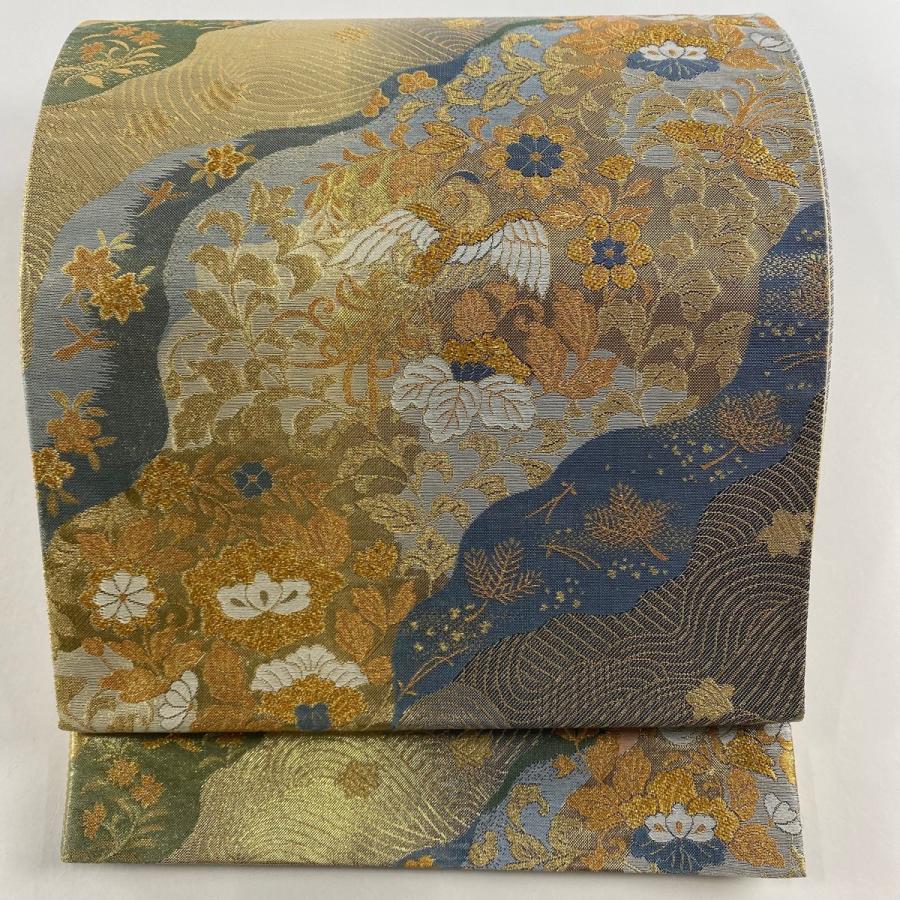 花柄 鳥柄 六通袋帯　豪華 袋帯】六通袋帯 正倉院文様 花喰鳥文 6E-111