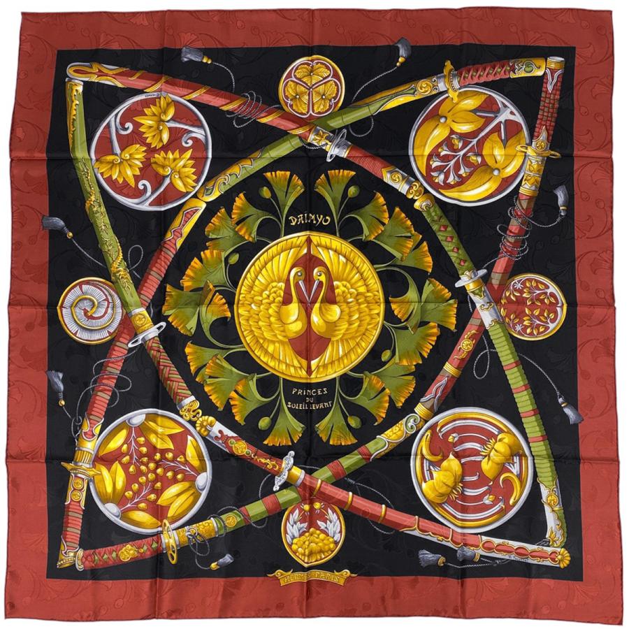 HERMES エルメス カレ 90 DAIMYO PRINCES DU SOLEIL LEVANT 大名 日  