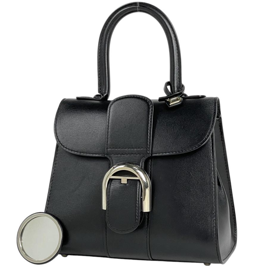 DELVAUX デルヴォー ブリヨン ハンドバッグ 手提げ レザー ブラック 