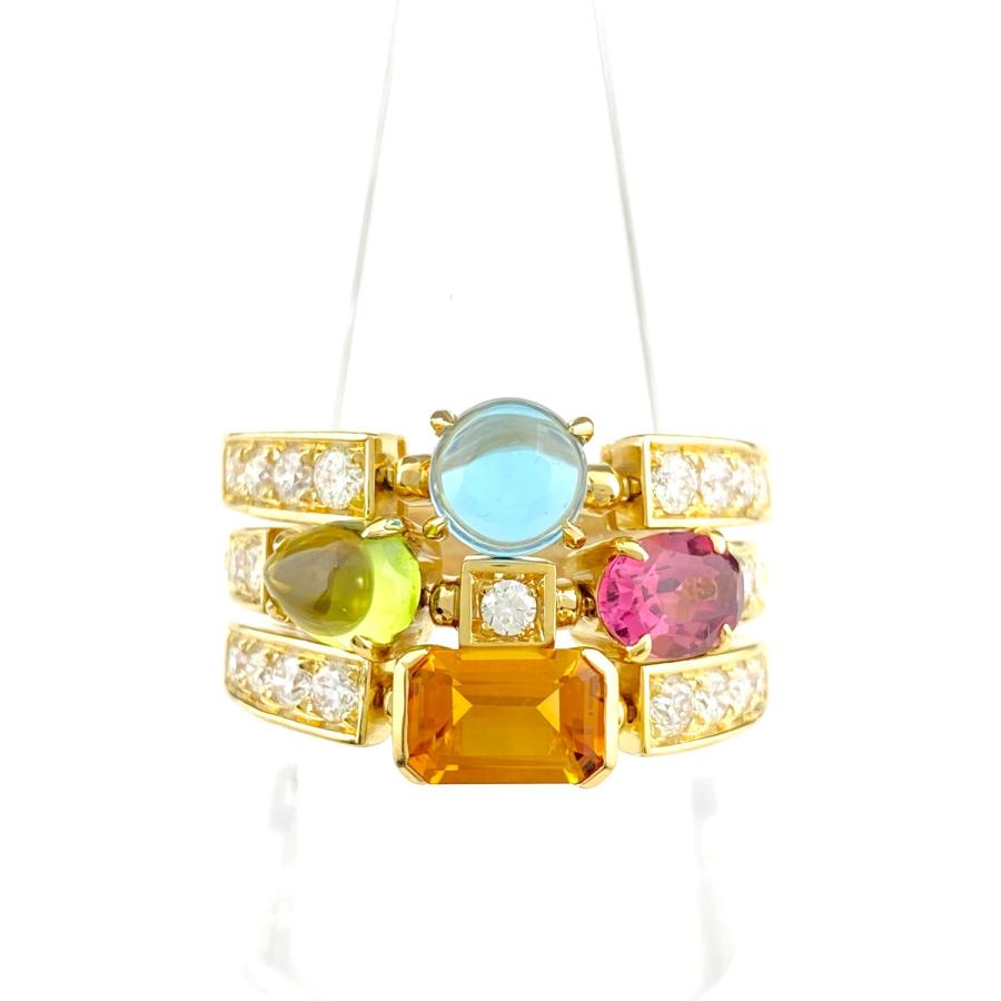 BVLGARI（ブルガリ） アレグラ マルチカラー 3連 リング YG イエロー
