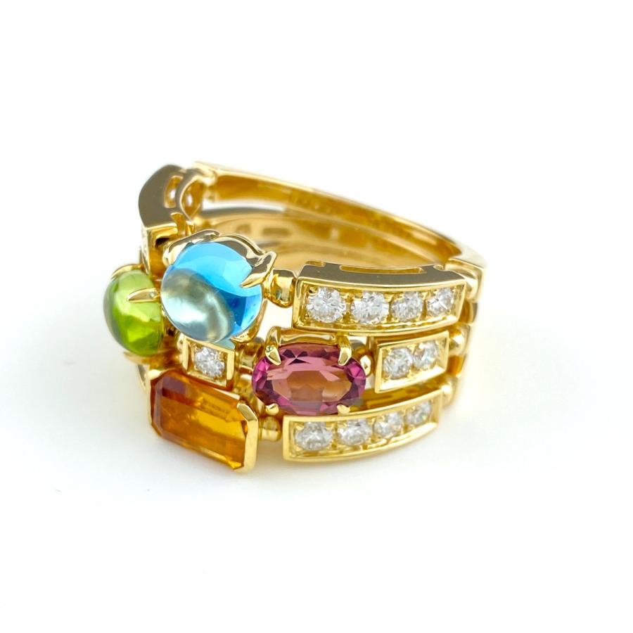 BVLGARI（ブルガリ） アレグラ マルチカラー 3連 リング YG イエロー 