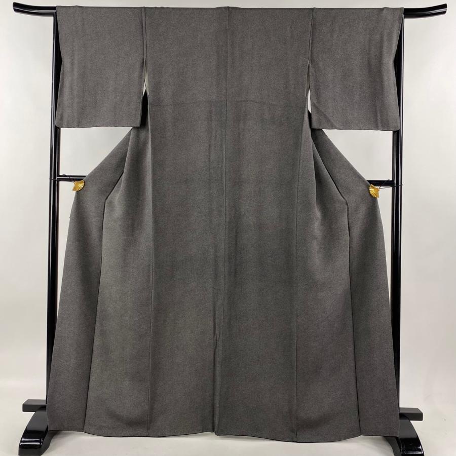 江戸小紋 身丈165cm 裄丈65.5cm M 袷 鮫 黒灰 正絹 名品 中古