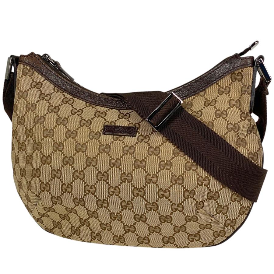 グッチ ショルダーバッグ シマレザー GG柄 レザー ブラウン 肩掛け ロゴ