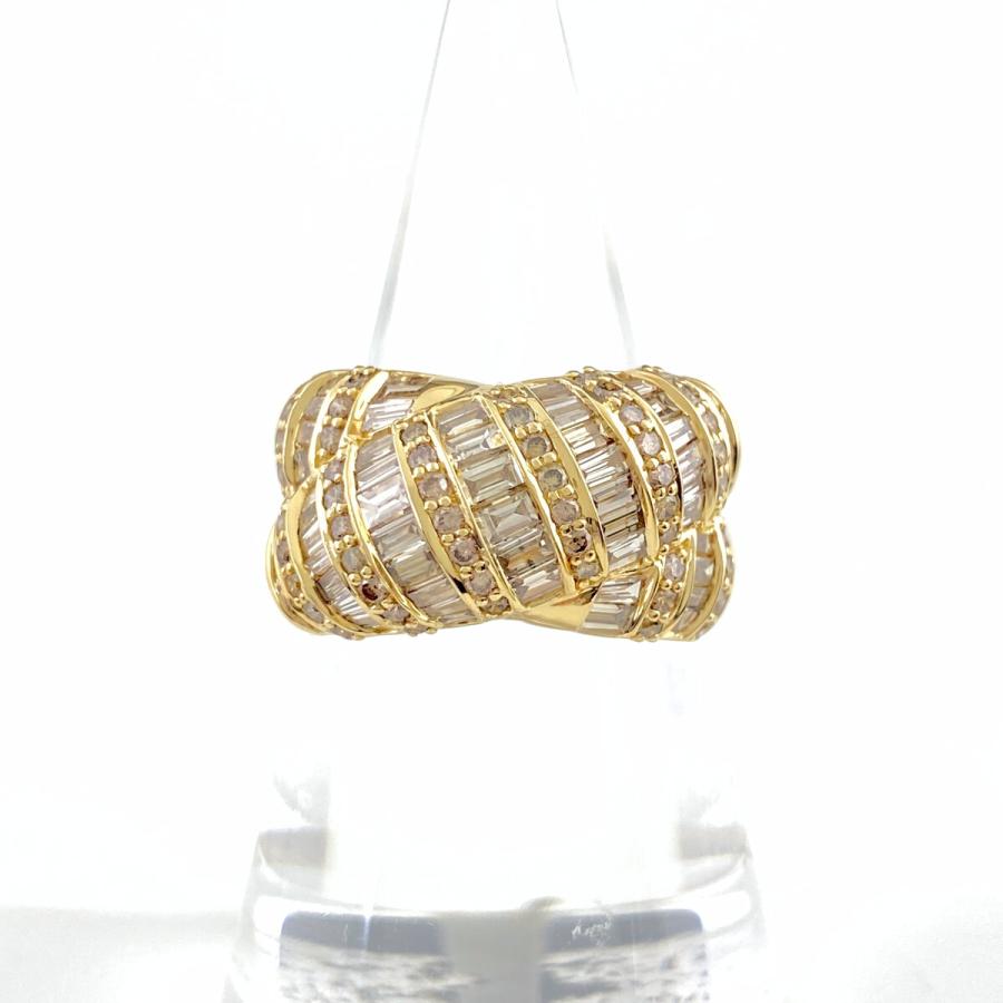 GSTV メレダイヤ デザインリング YG イエローゴールド 指輪 リング 16  