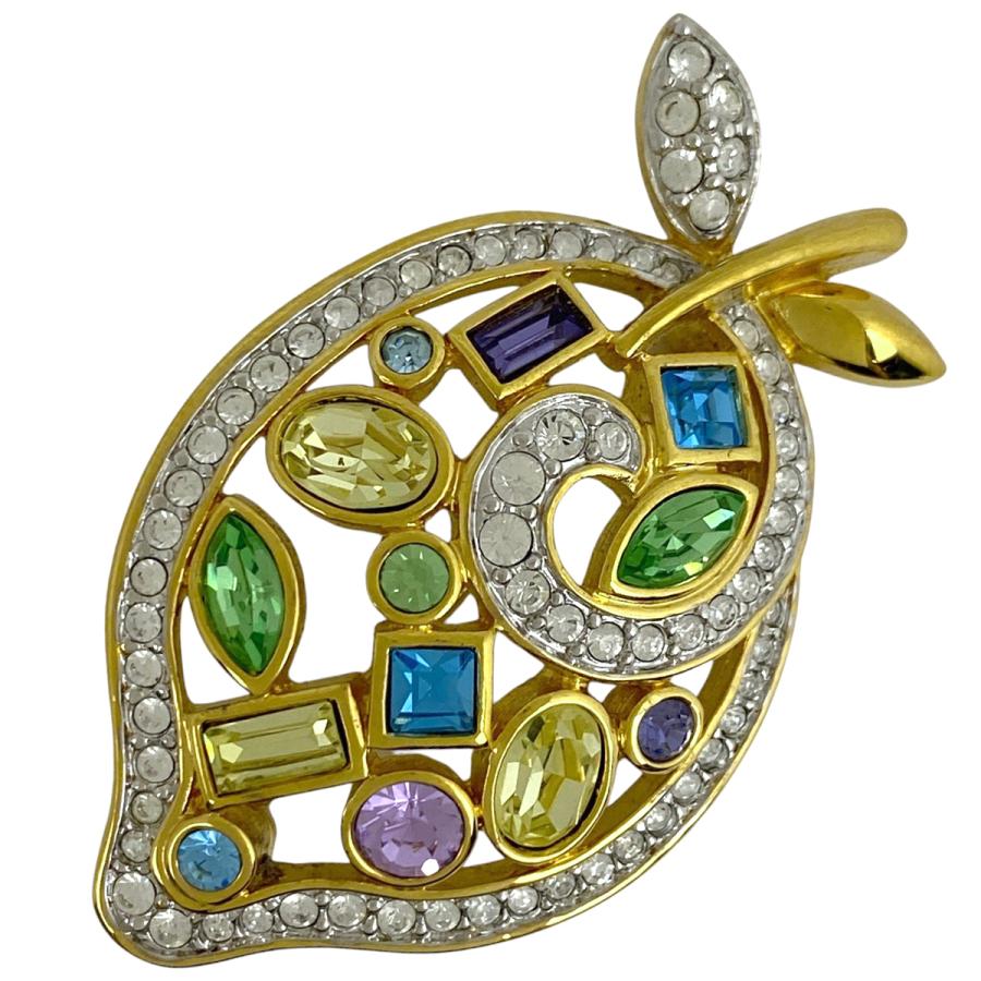 SWAROVSKI（スワロフスキー） デザイン ブローチ フルーツモチーフ 